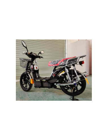 Bicicleta Eléctrica Color Negro/Rojo 60V