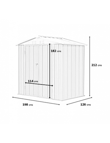 Medidas Bodega de Jardín color Verde