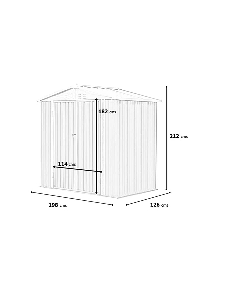 Medidas Bodega de Jardín color Grafito Medidas Bodega de Jardín color Grafito