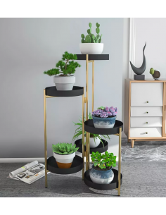 Soporte Deco para Macetas Grande Negro