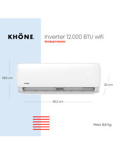 CLIMATIZADOR SPLIT KHÖNE INVERTER WIFI 12.000 BTU/h -...